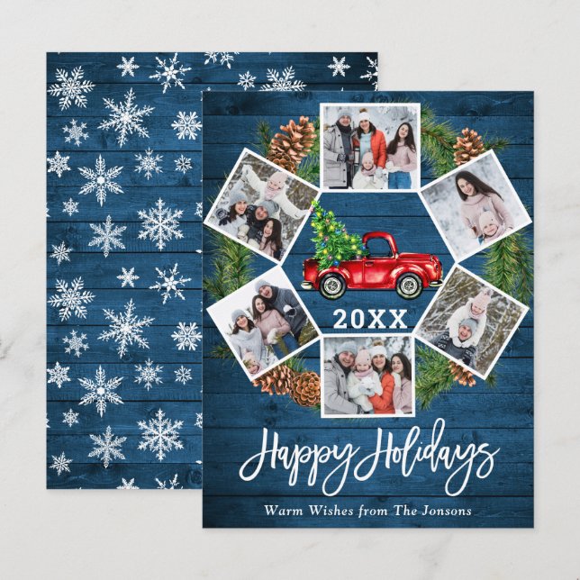 Cartão com fotos de Feriado de Caminhão da Fazenda (Frente/Verso)