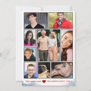 Cartão com fotos de Feriado de Colagem de Neve