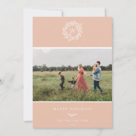 Cartão com fotos de Feriado de inverno Monograma, 