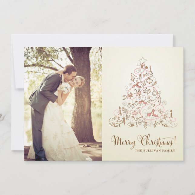 Cartão com fotos DE FERIADO DE NATAL FESTIVO DE VI (Frente)