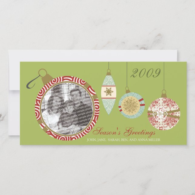 Cartão com fotos de Feriado de Pedido de Fotografi (Frente)