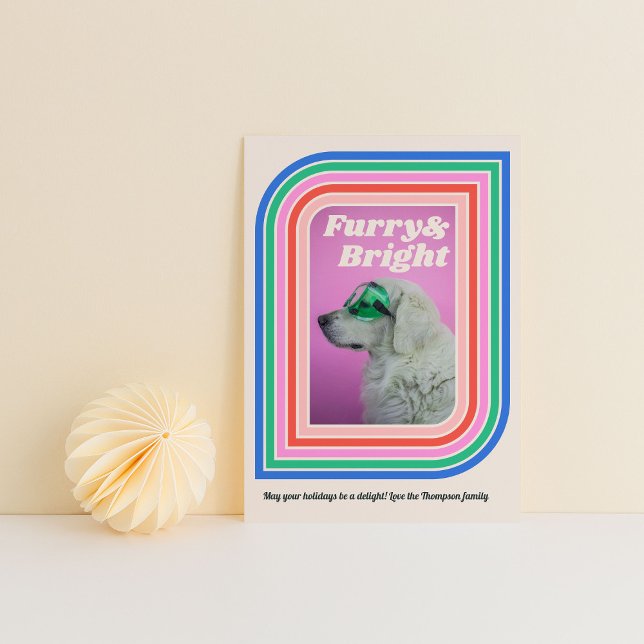 Cartão com fotos de Feriado do Cão de Strike Retro (Criador carregado)