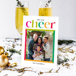 Cartão com fotos de Feriado do Feliz ano novo Edgy