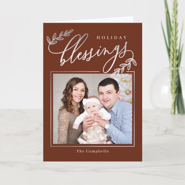 Cartão com fotos de Feriado Dobrado da Ramificação (Frente)