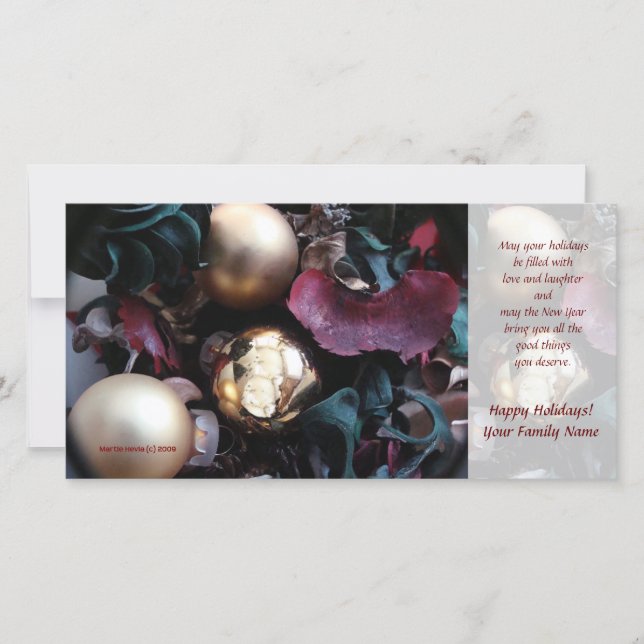 Cartão com fotos de feriados felizes (2) - Use sua (Frente)