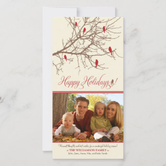 cartão com fotos de Feriados Felizes para Aves de