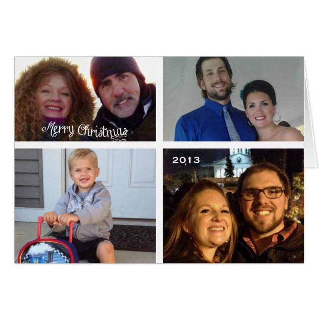 Cartão com fotos de Férias (Frente Horizontal)