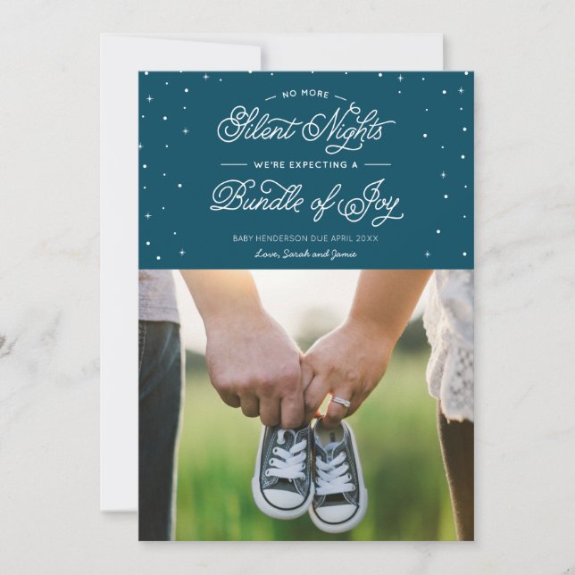 Cartão com fotos de Férias Azul "Sem Mais Noites S (Frente)