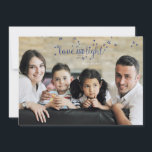 Cartão com fotos de Férias das Estrelas de Amor e<br><div class="desc">Na moda, amor fofo e estrelas de Natal ou Cartão com fotos de Natal Hanukkah com Árvore de Natal e padrão sagrado é perfeito para todos os seus amigos e família nesta temporada de férias. Personalize o texto com seu nome de família e o ano e troque a foto por...</div>
