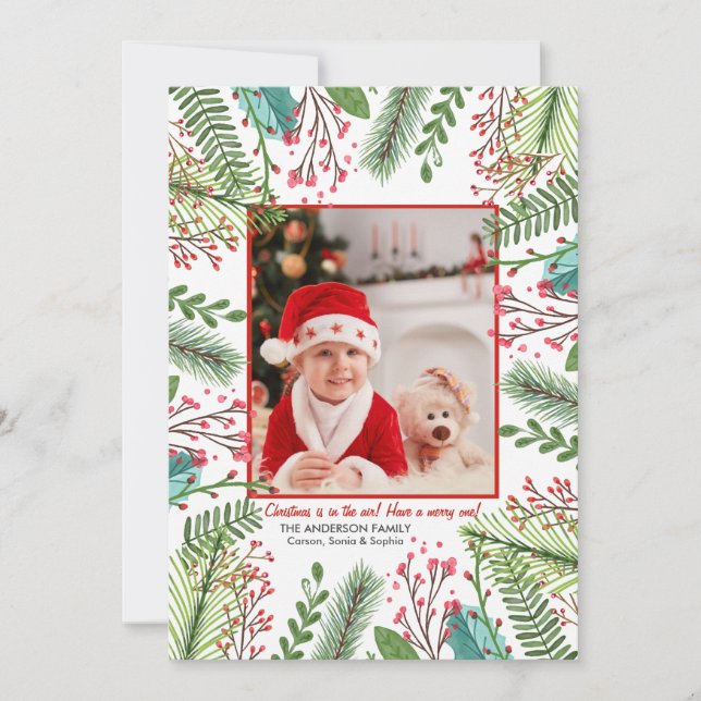 Cartão com fotos de Férias de Inverno (Frente)