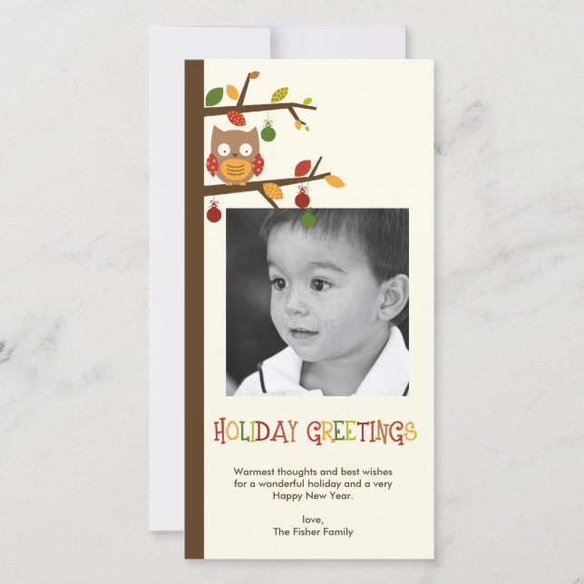 Cartão com fotos de Férias de Natal (Frente)