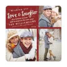 Cartão com fotos de Férias do Amor e Raios / Verme