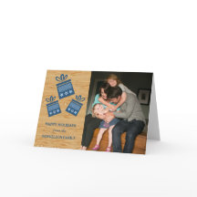 Cartão com fotos de Férias do Blue Rustic