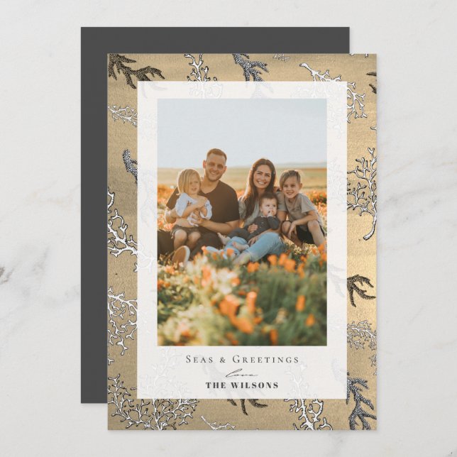 Cartão com fotos de Férias Douradas do Coral para  (Frente/Verso)