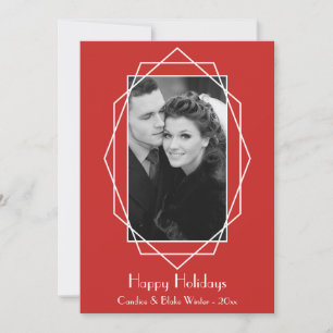 Cartão com fotos de Férias Geométricas Art Deco