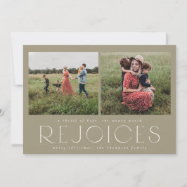 Cartão com fotos de Férias Moderno e Mínimo em Tau