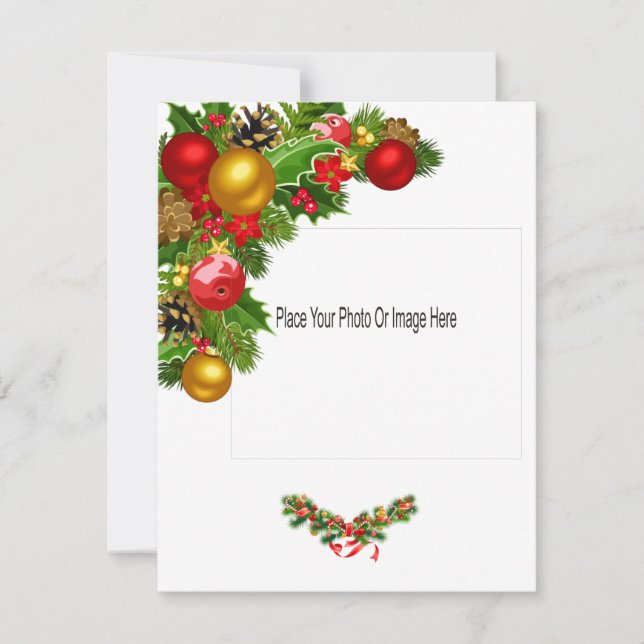 Cartão com fotos de Férias Plano (Frente)