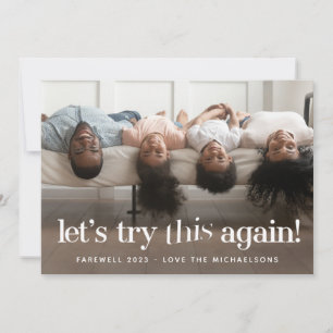 cartão com fotos de Férias Verdes "Tente Novamente