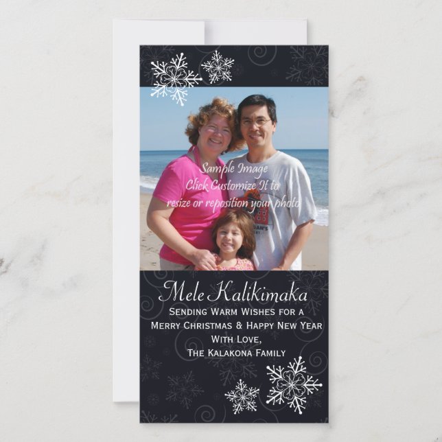 Cartão com fotos de Floco de Neve do Hibiscus Hava (Frente)