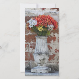 Cartão com fotos de flores