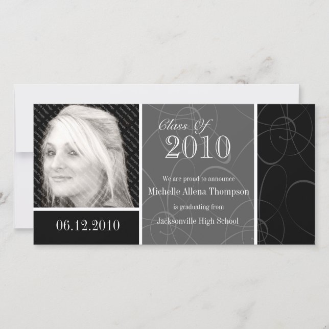 Cartão com fotos de Graduação do Funky Classic Bla (Frente)