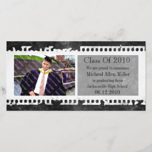 Cartão com fotos de Graduação do Grunge do Quadro 
