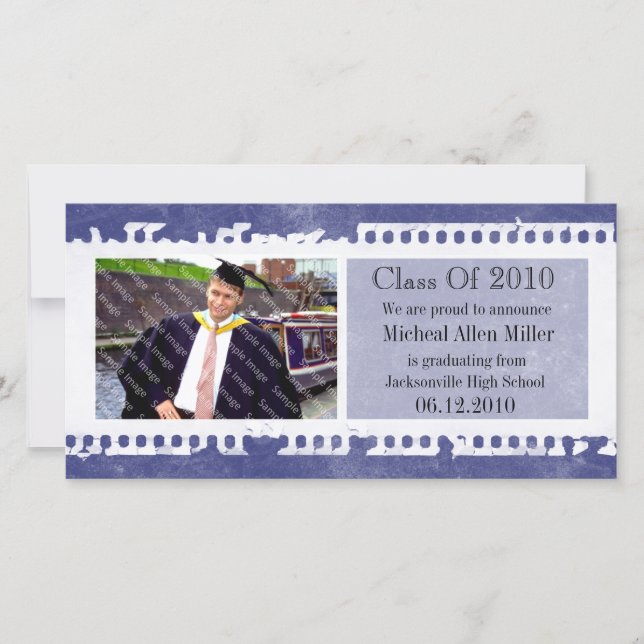 Cartão com fotos de Graduação do Grunge por Pelícu (Frente)