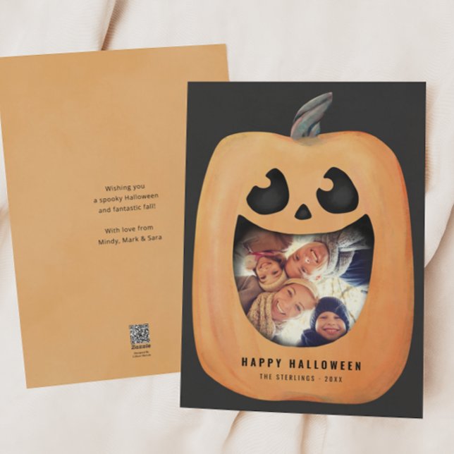 Cartão com fotos de Halloween com Jack O Lantern P (Criador carregado)