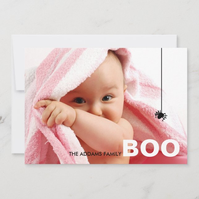 Cartão com fotos de Halloween Contemporâneo (Frente)