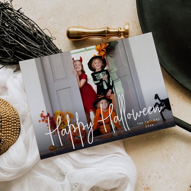 Cartão com fotos de Halloween de Script Descrito (Criador carregado)