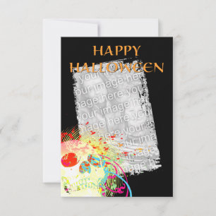 cartão com fotos de halloween feliz : crânio de hi