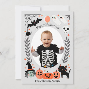 Cartão com fotos de Halloween para Crianças Bonita