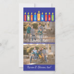 Cartão com fotos de Hanukkah com envelope branco "<br><div class="desc">Hanukkah Glossy,  Cartão com fotos com envelope branco "Velas". Personalize substituindo fotos e texto. Personalize o texto escolhendo seu estilo de fonte,  cor e tamanho favoritos.
Obrigados para parar e comprar por aqui! Muito apreciado.  Feliz Hanukkah!</div>