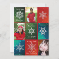 Cartão com fotos de inverno dos Quadrados de Neve