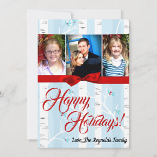 cartão com fotos de inverno XMAS, Árvore de Natal,