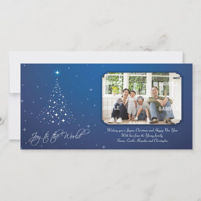 Cartão com fotos de Joy Sparkly (Frente)