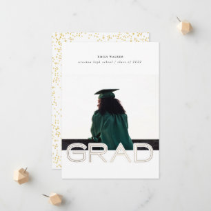 cartão com fotos de lançamento de graduação em
