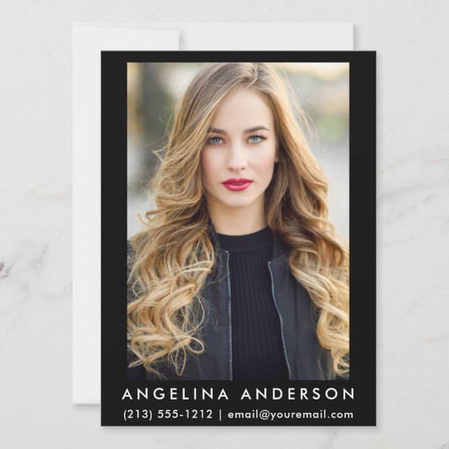 Cartão com fotos de Modelo de Ator B (Frente)