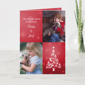 Cartão com fotos de Natal Brilhante