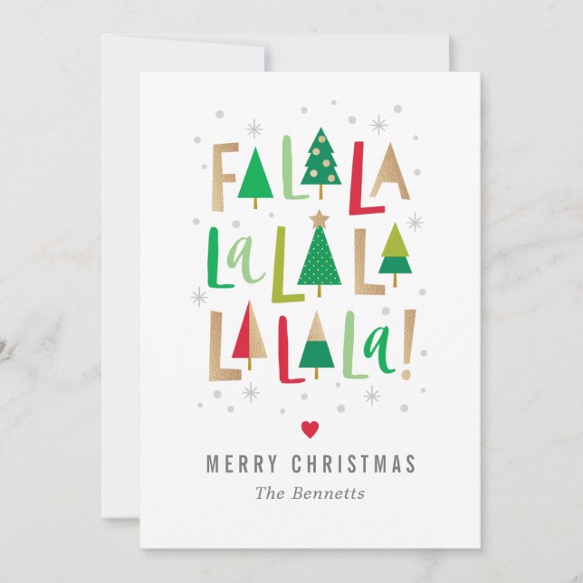 Cartão com fotos de Natal das Árvores Cheias (Frente)