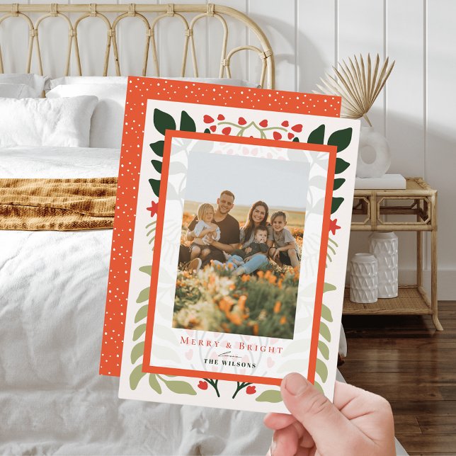 Cartão com fotos de Natal de Quilt Holiday (Criador carregado)