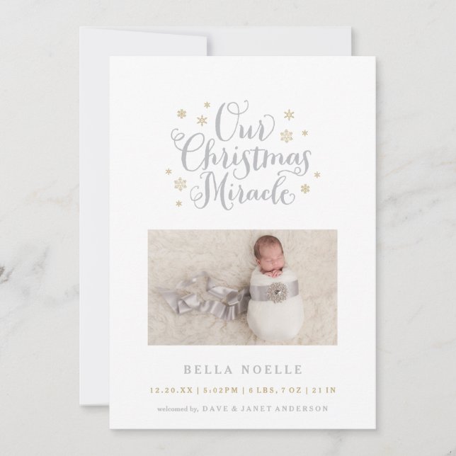 Cartão com fotos de Natal do Milagre (Frente)