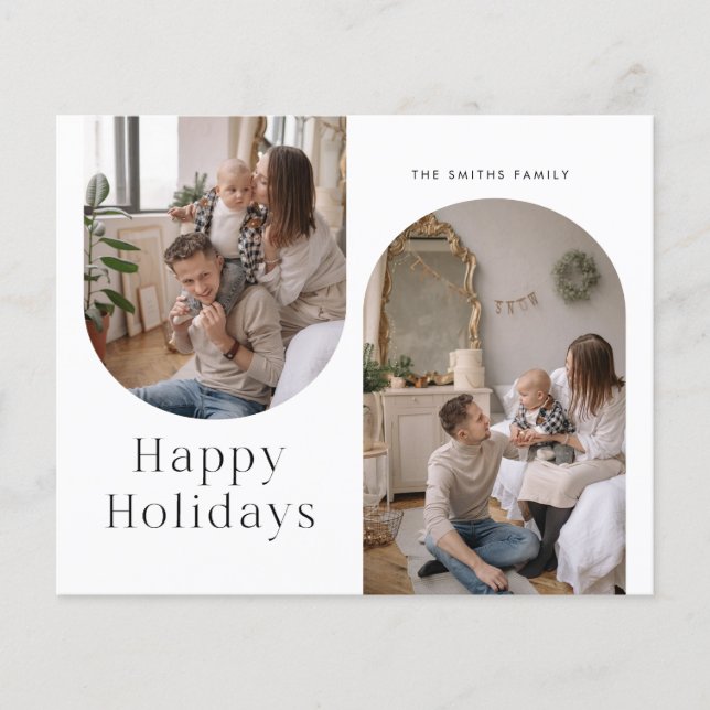 Cartão com fotos de Natal Feliz (Frente)