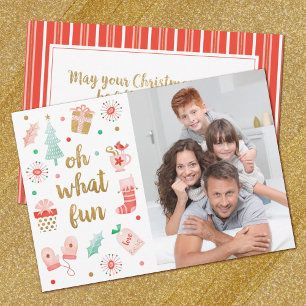 Cartão com fotos de Natal Feliz da Família Moder