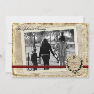 cartão com fotos de Natal Feliz XMAS 5x7