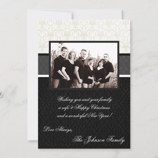 cartão com fotos de Natal Feliz XMAS 5x7 (Frente)