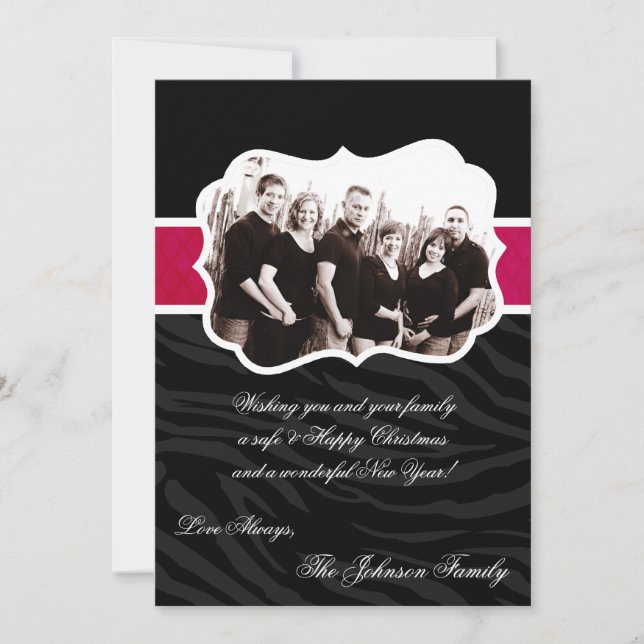 cartão com fotos de Natal Feliz XMAS 5x7 (Frente)