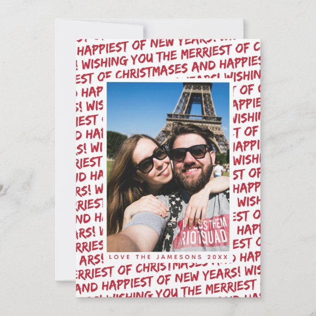 Cartão com fotos de Natal *Grafite de Natal* (Frente)