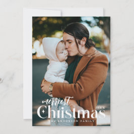 Cartão com fotos de Natal Merriest