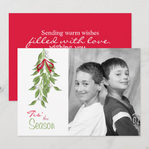 Cartão com fotos de Natal Mistletoe